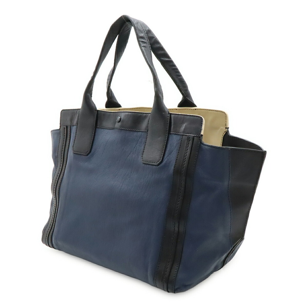 Chloe Navy tote black Blue handbag leather Allison bag